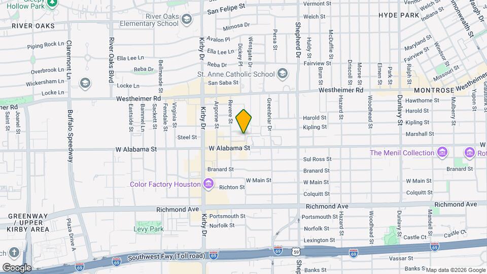 2301 Steel St Map and Location Details