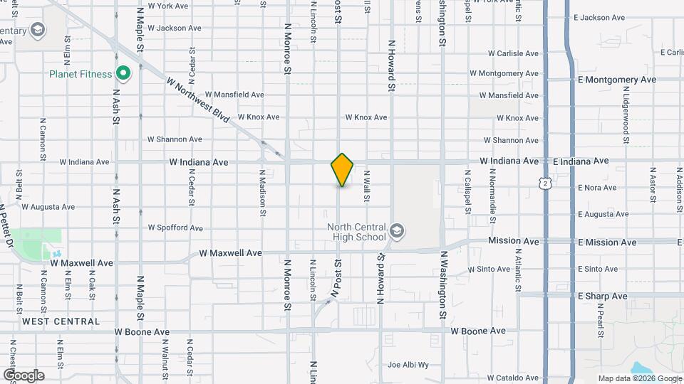 1718 N Post St Mapa y Detalles de la Ubicación
