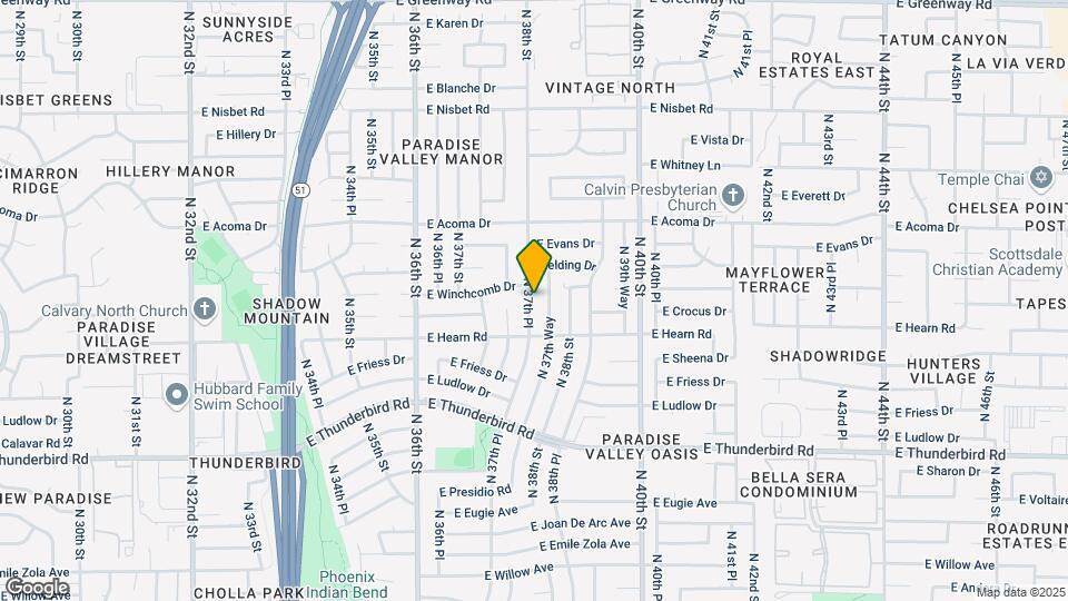 14231 N 37th Pl Map and Location Details