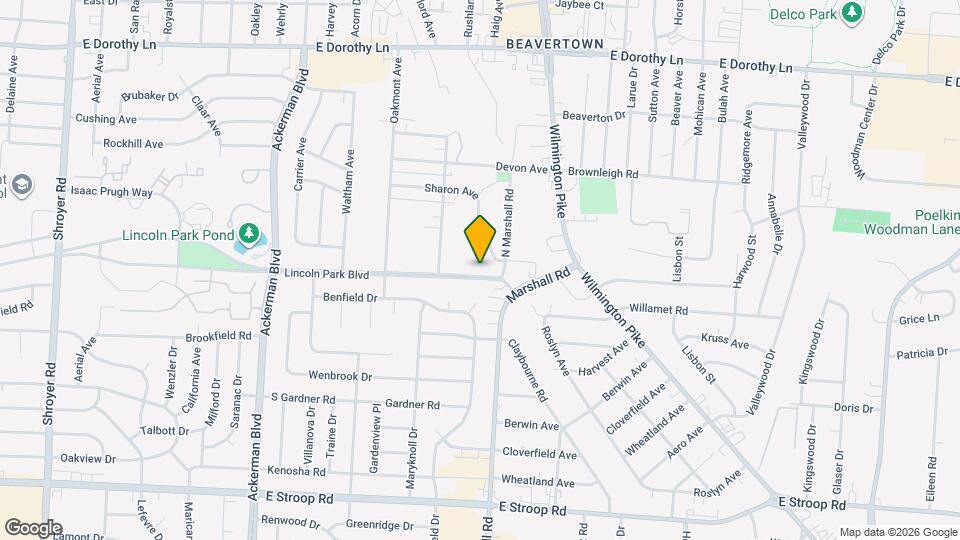 1261 Lincoln Park Blvd Map and Location Details