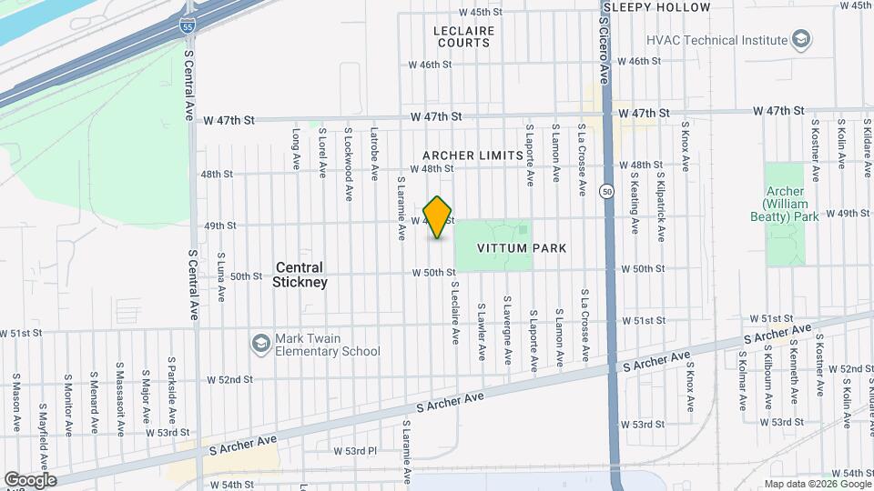 4925 S Leamington Ave Map and Location Details