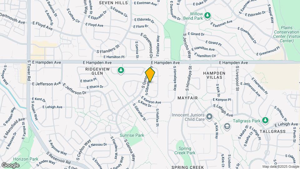 3606 S Gibralter Cir Map and Location Details