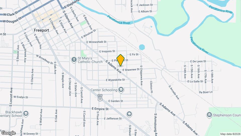 712 E Shawnee St Map and Location Details