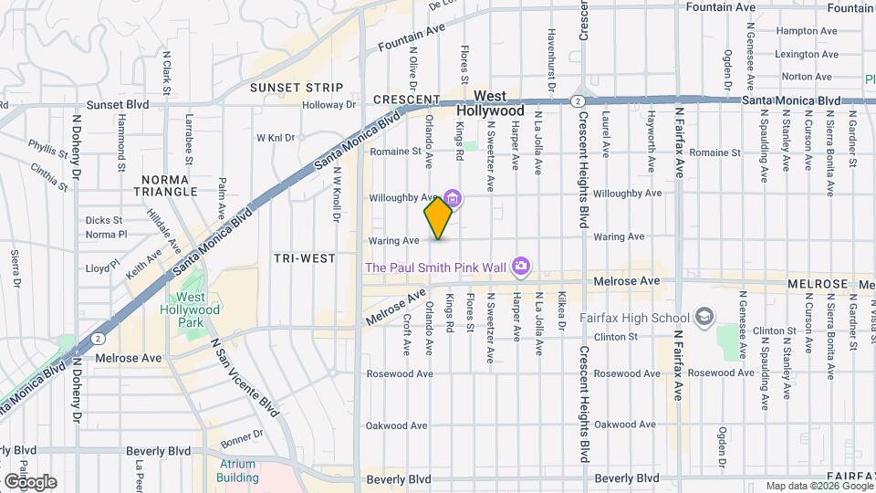 8380 Waring Ave Map and Location Details