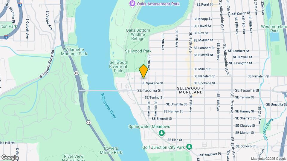 601 SE Spokane St Map and Location Details