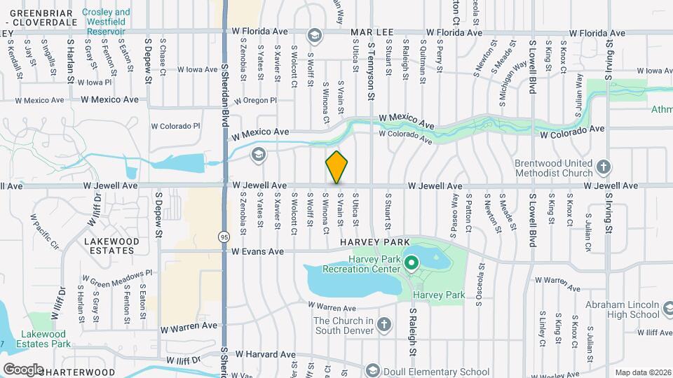 1907 S Vrain St Map and Location Details
