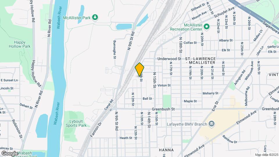 1734 N 13th St Map and Location Details