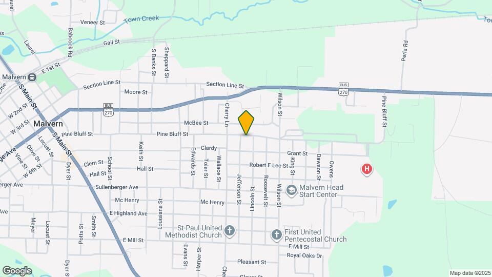 1415 Pine Bluff St Mapa y Detalles de la Ubicación