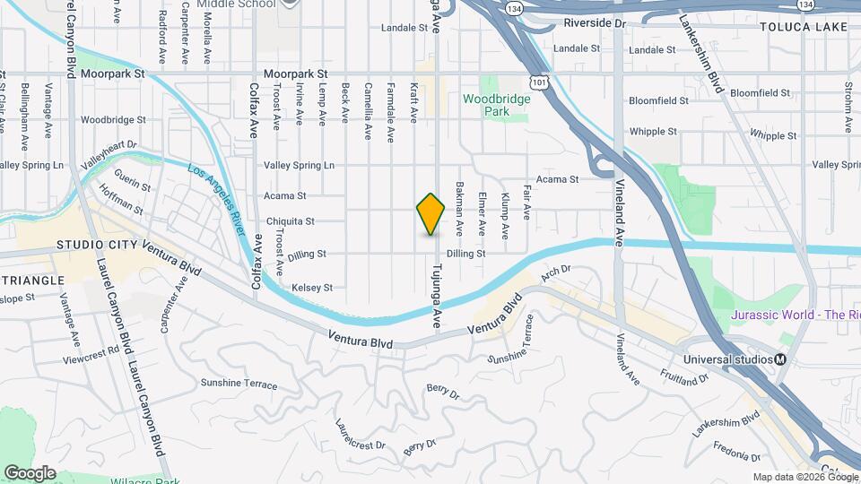 4145 Tujunga Ave Map and Location Details
