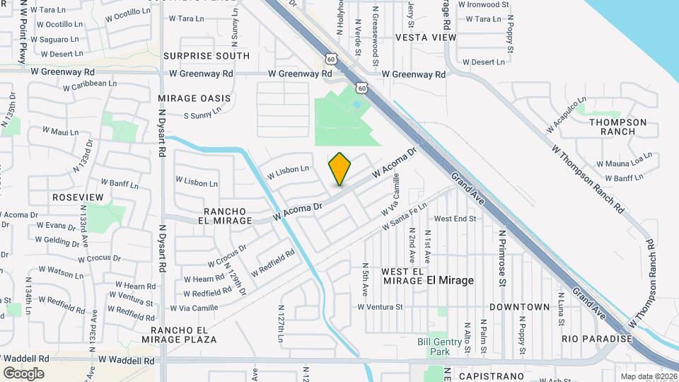 14702 N 124th Ln Mapa y Detalles de la Ubicación