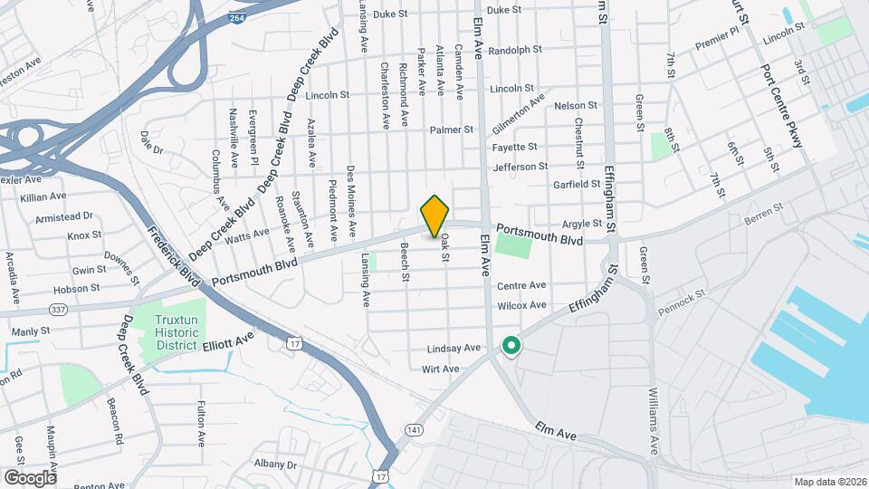 1312 Highland Ave Map and Location Details