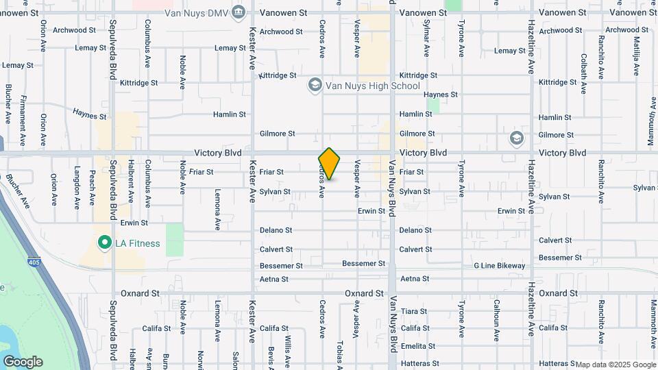 14655 Sylvan Street Map and Location Details