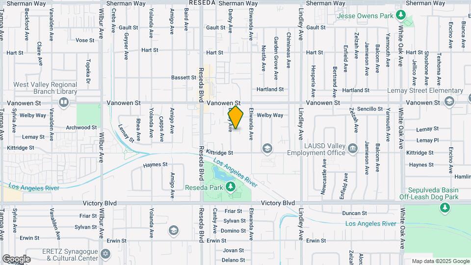 6652 Darby Ave Mapa y Detalles de la Ubicación