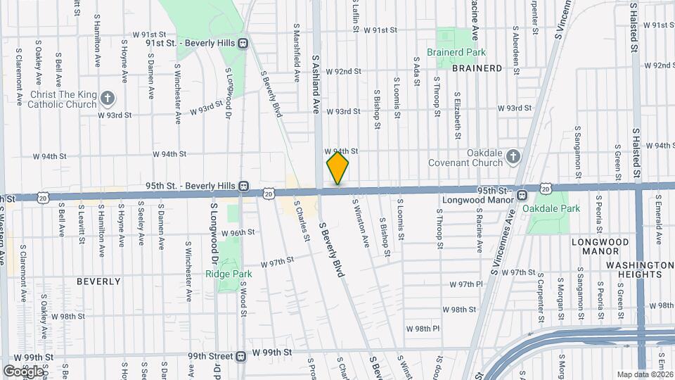 1550 W 95th St Map and Location Details
