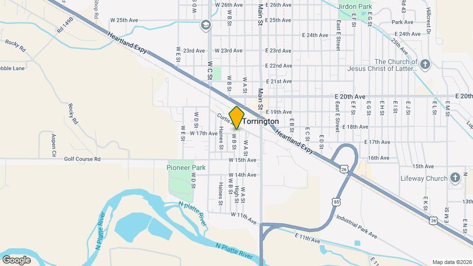 1591 W B St Map and Location Details