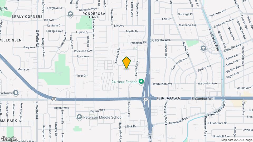 1760 Halford Ave Map and Location Details