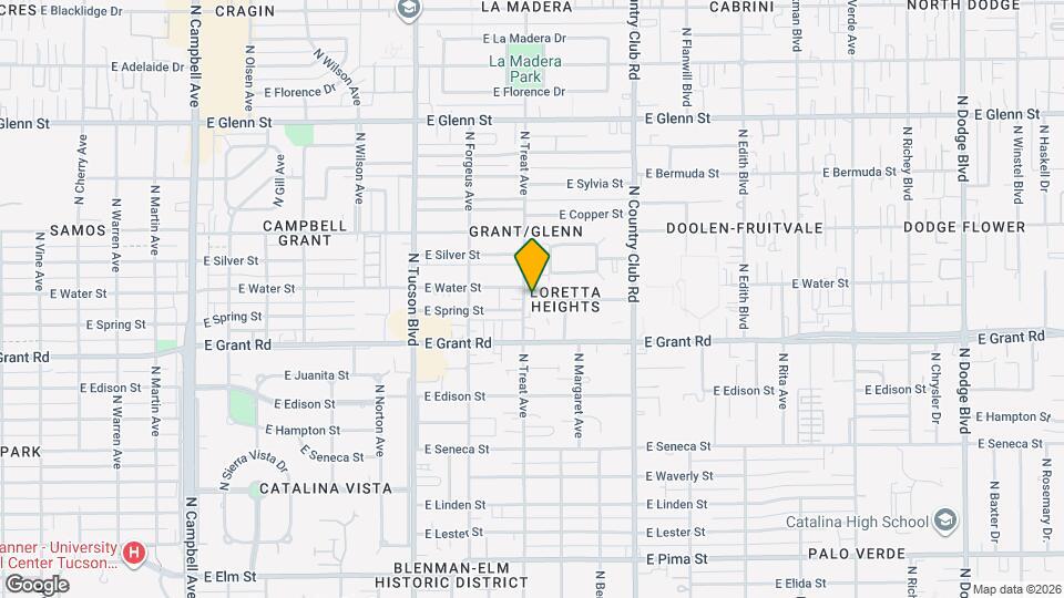 2460 N Treat Ave Mapa y Detalles de la Ubicación