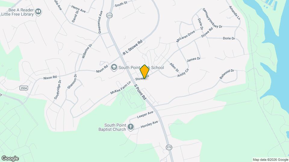 104 Stowe Rd Map and Location Details