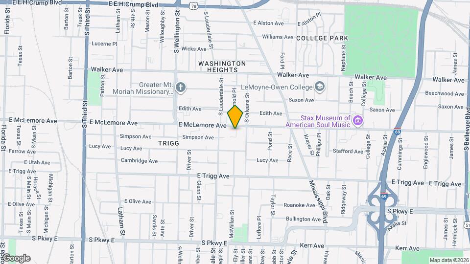 607 E McLemore Ave Map and Location Details