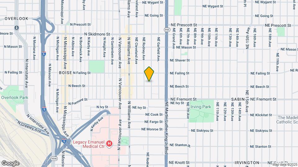 3717 NE Mallory Ave Map and Location Details