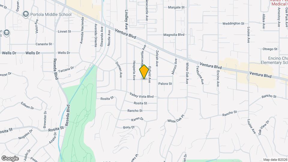 4950 Newcastle Ave Map and Location Details