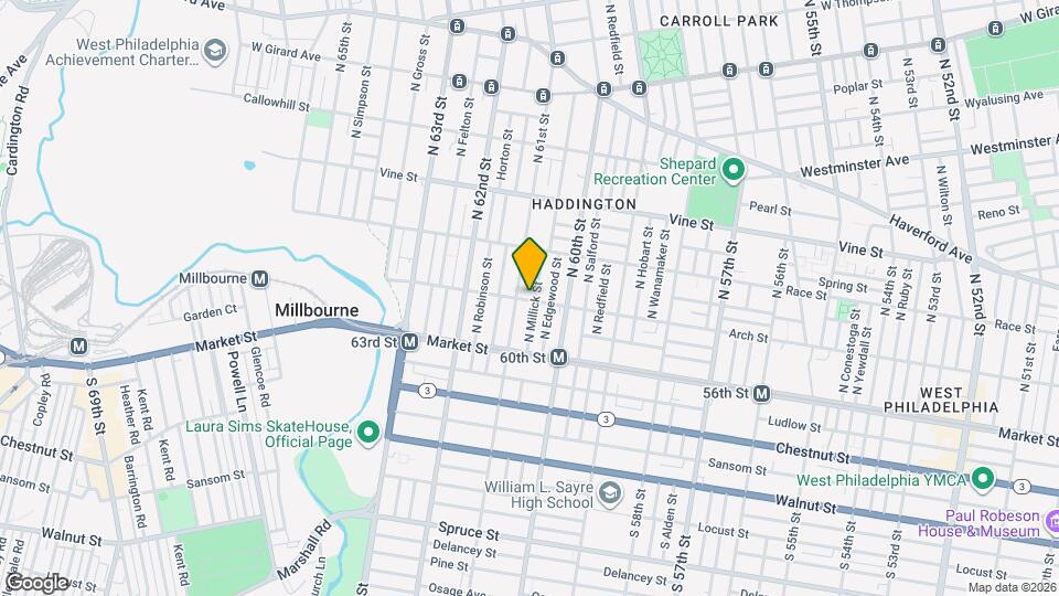 100 N Millick St Map and Location Details