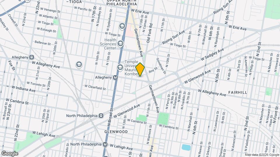 1221 W Allegheny Ave Map and Location Details