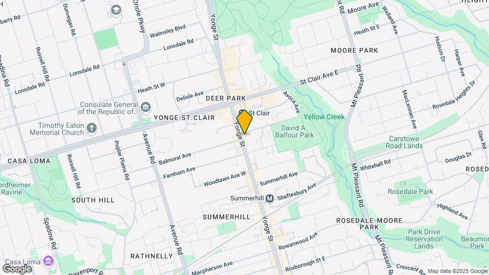 1343-1351 Yonge St Map and Location Details