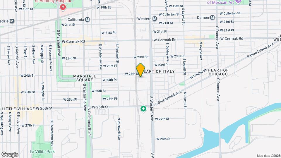 2438 W 24th Pl Mapa y Detalles de la Ubicación