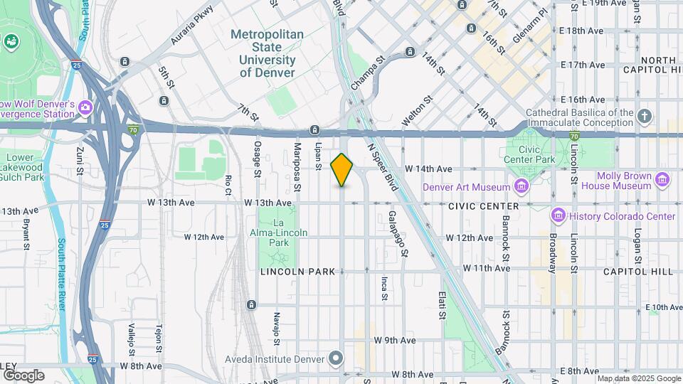 1323 Kalamath St Map and Location Details