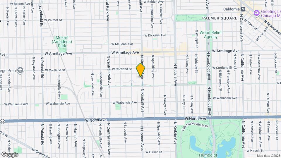 1822 N Kimball Ave Map and Location Details