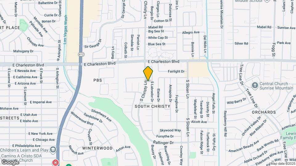 1368 S Christy Ln Map and Location Details