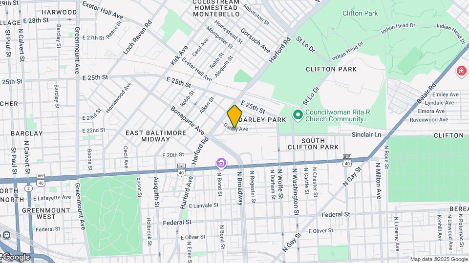 1625 Darley Ave Map and Location Details