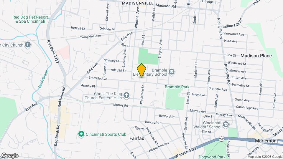 6004 Bramble Ave Map and Location Details