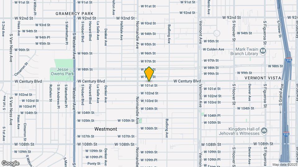 1315 W 101st St Mapa y Detalles de la Ubicación