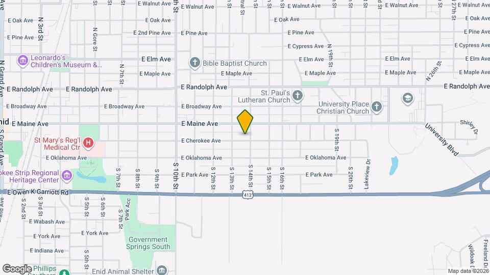 1322 E Cherokee Ave Map and Location Details