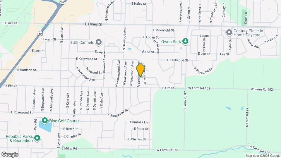 126 N Cedarwood Ave Map and Location Details