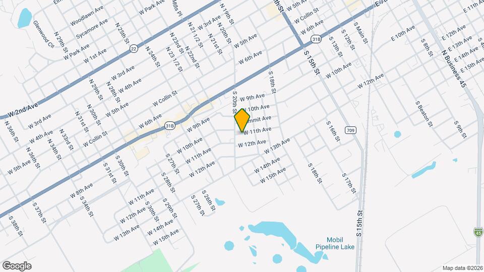 1217 W 11th Ave Map and Location Details