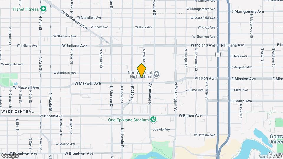 1509 N Wall St Map and Location Details
