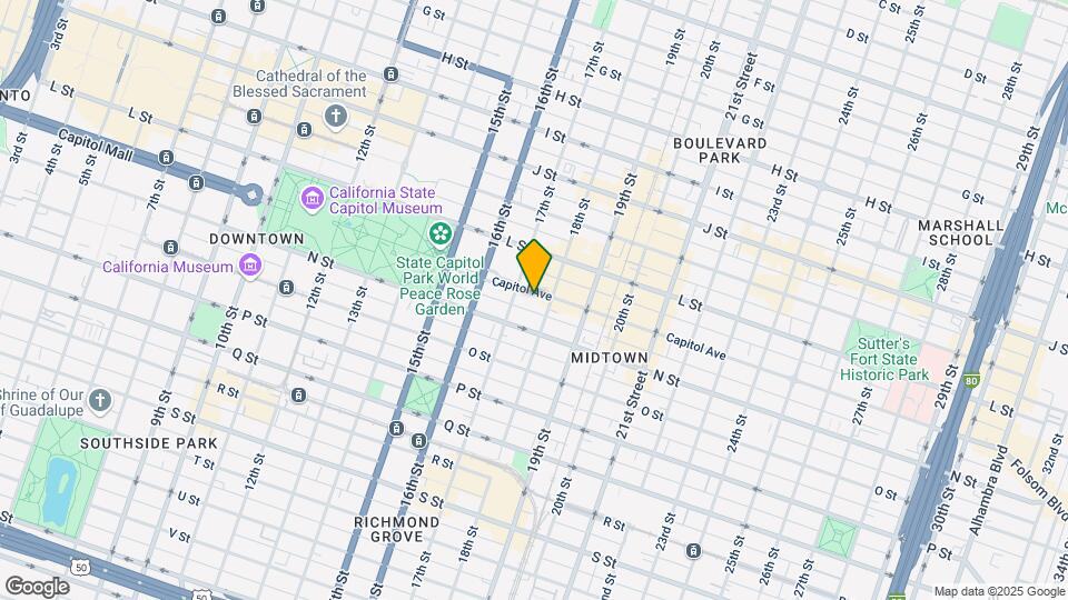 1716 Capitol Ave Mapa y Detalles de la Ubicación
