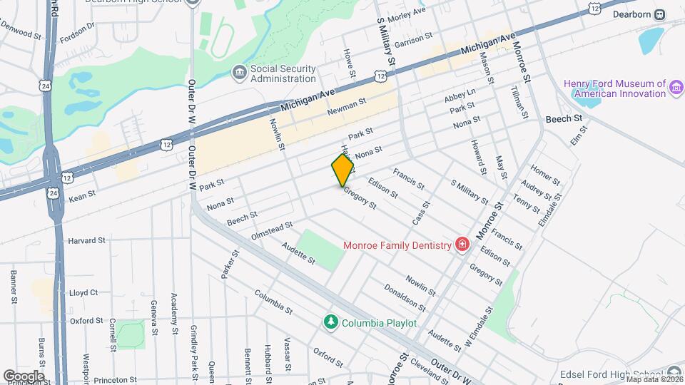 22741 Gregory St Map and Location Details