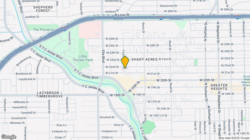 2116 Couch St Map and Location Details