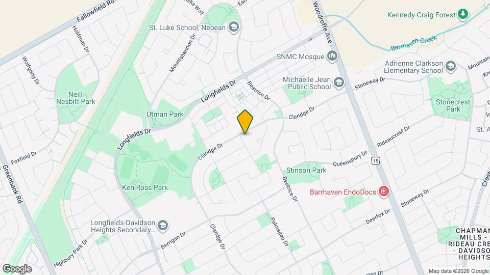 206 Claridge Dr Map and Location Details