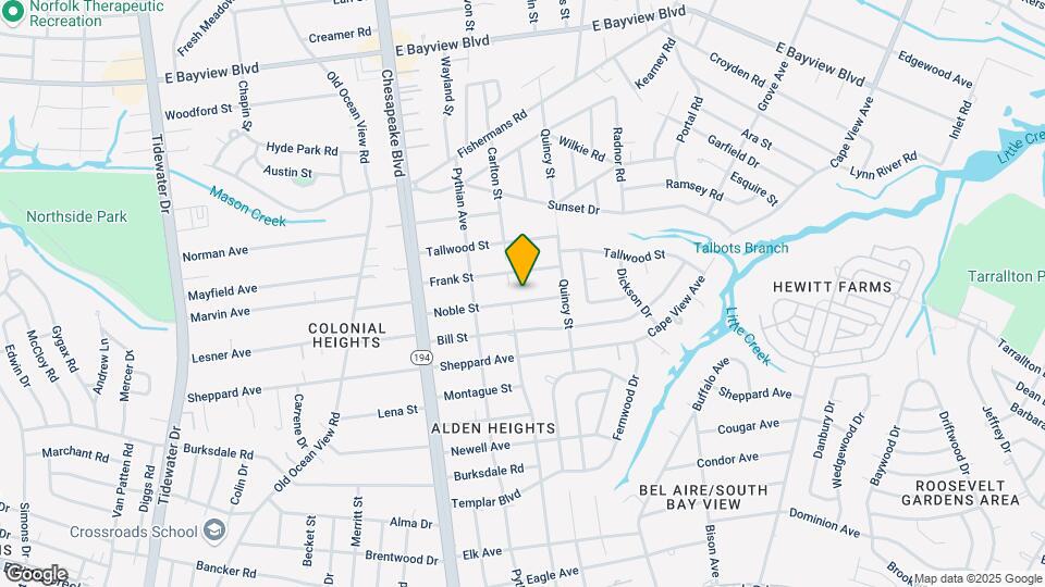 1306 Noble St Map and Location Details