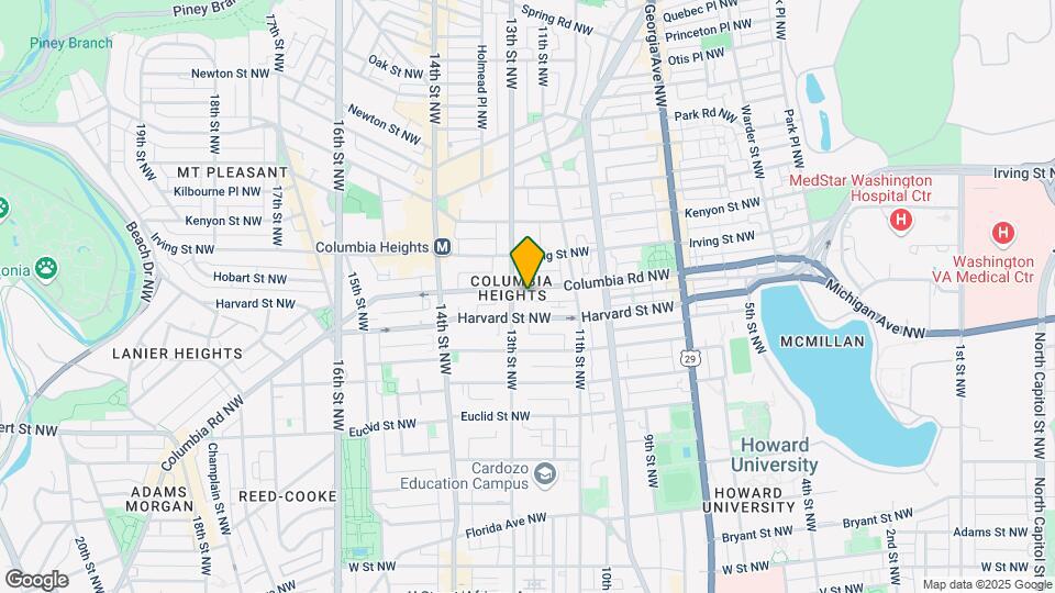 1256 Columbia Rd NW Map and Location Details