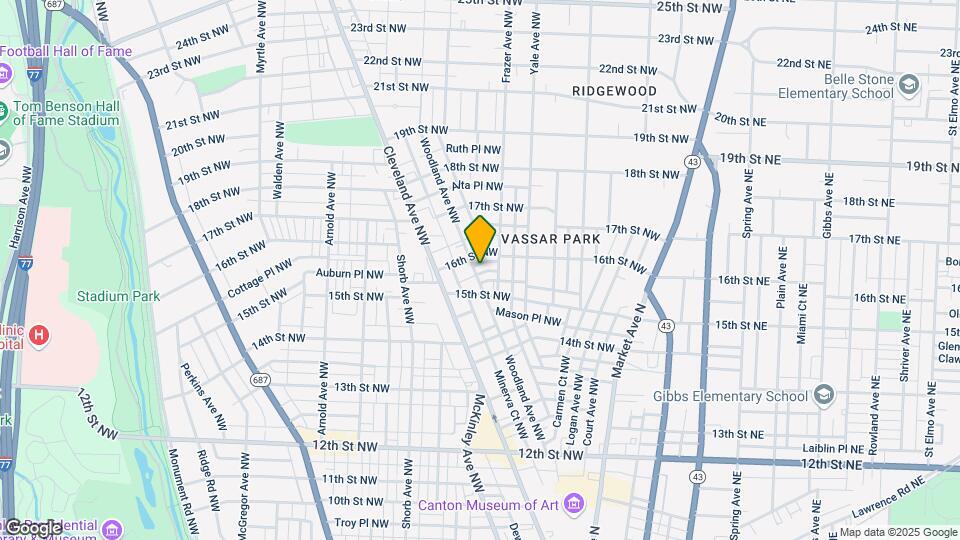 1522 Woodland Ave NW Map and Location Details