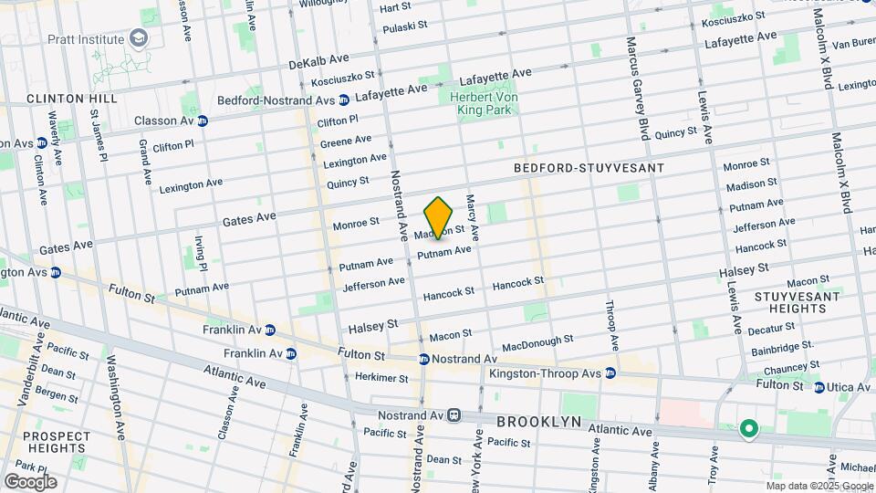 321 Putnam Ave Map and Location Details