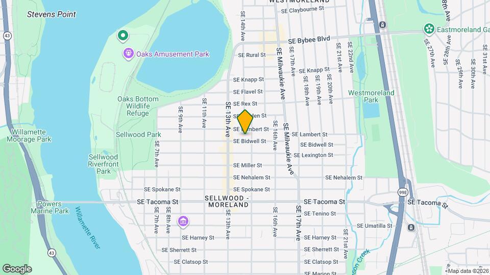 1415 SE Bidwell St Map and Location Details