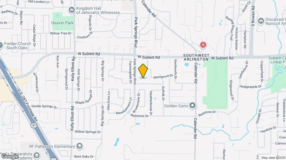 3610 Westgrove Dr Map and Location Details