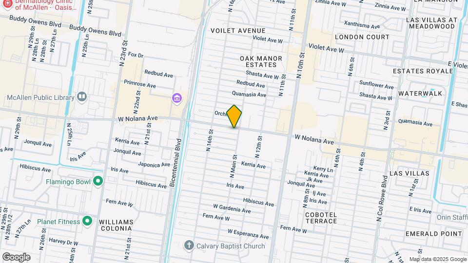 1407 W Nolana St Mapa y Detalles de la Ubicación